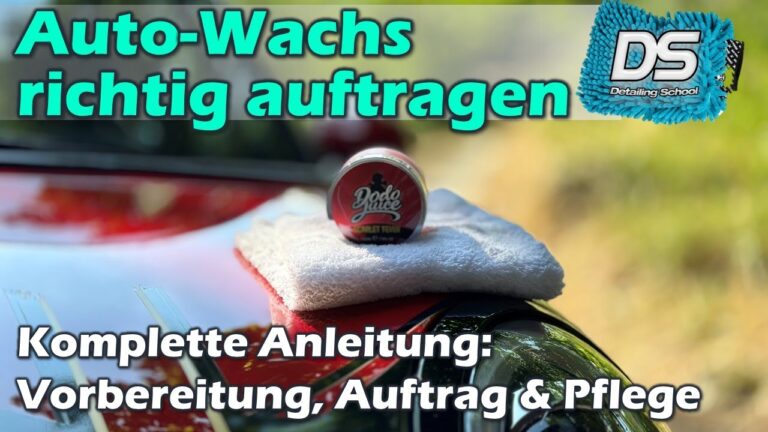 Hilfestellungen zur Anwendung von Autowachs